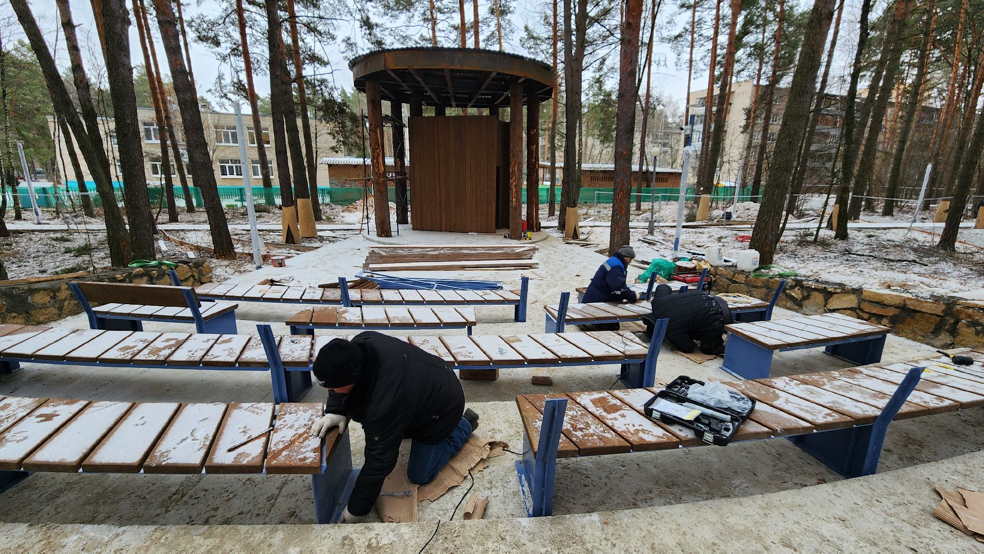 парк сказка, протвино, сцена под открытым небом, амфитеатр, благоустройство, вертикалки,