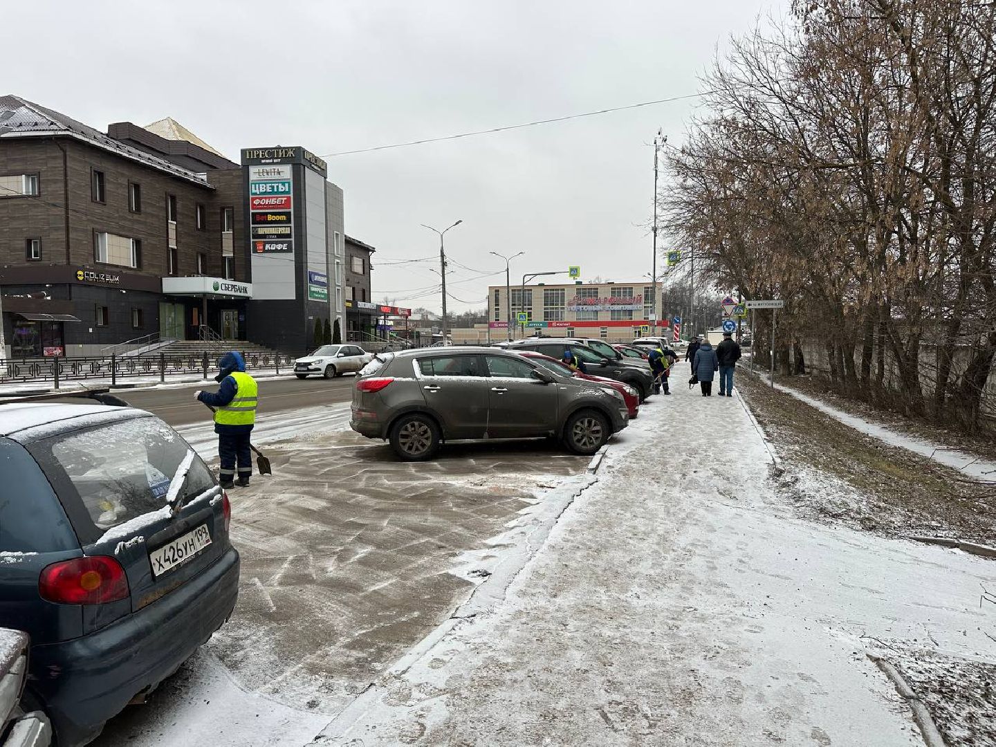 уборка снега, коммунальная служба, погода, домодедово,