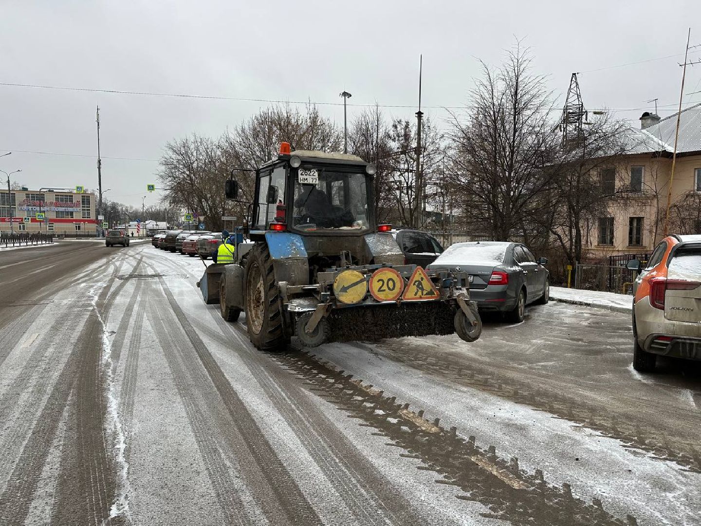 уборка снега, коммунальная служба, погода, домодедово,