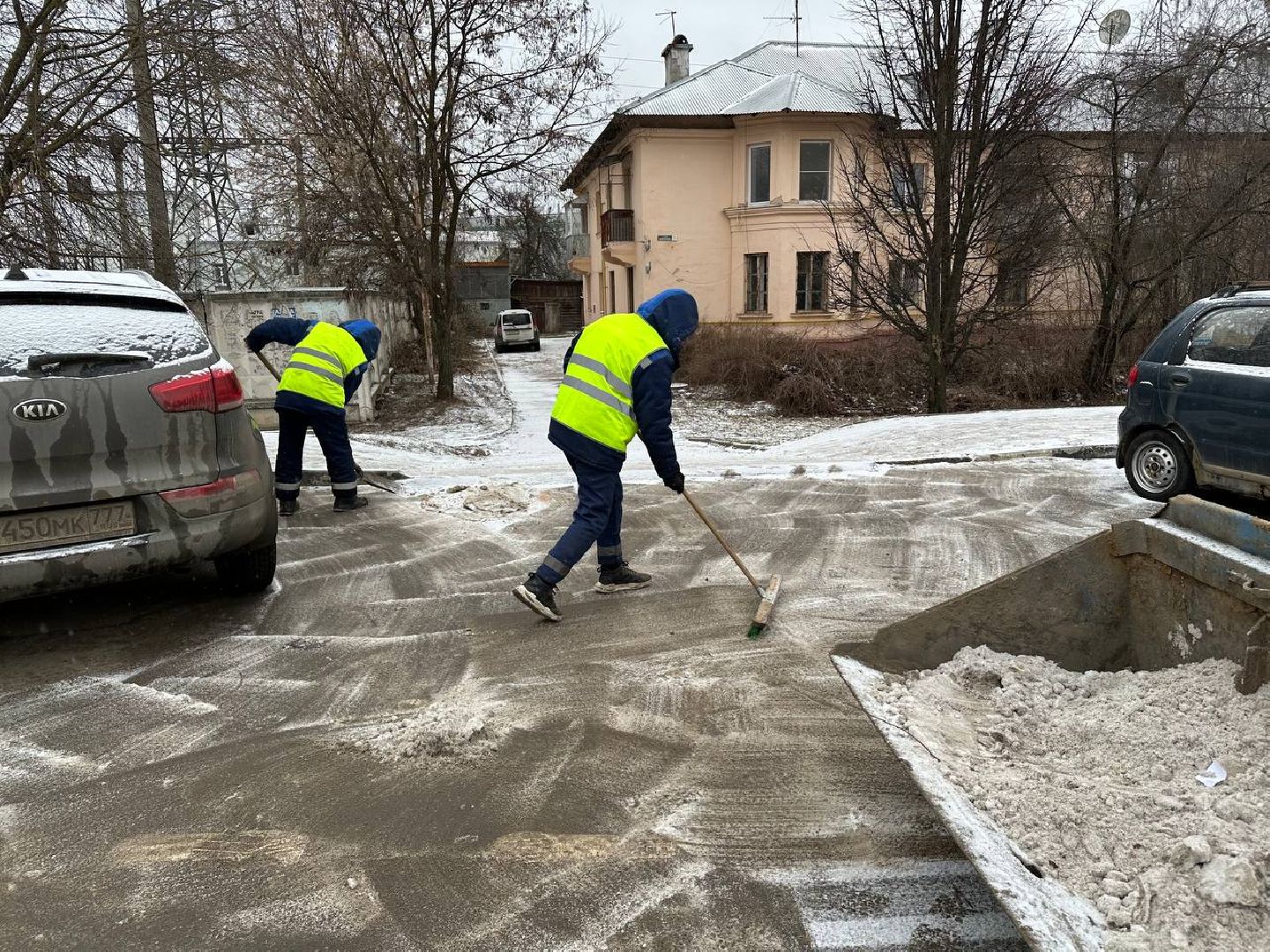 уборка снега, коммунальная служба, погода, домодедово,