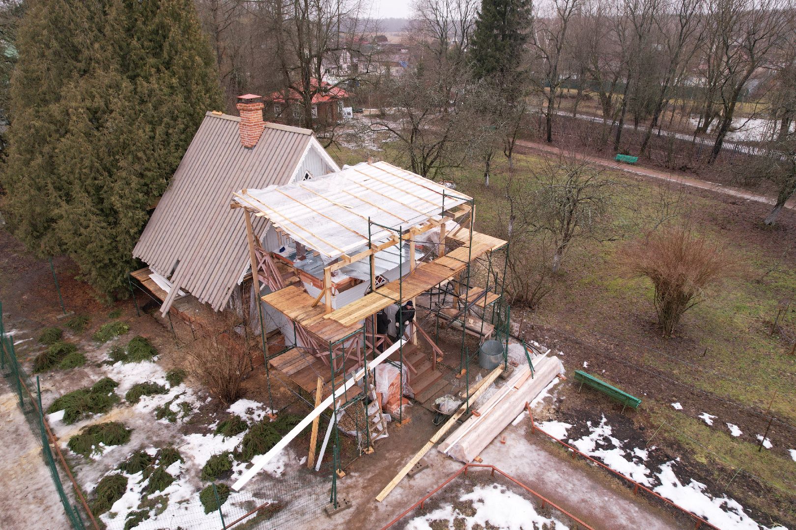 видео с коптера, чехов, музей-заповедник
