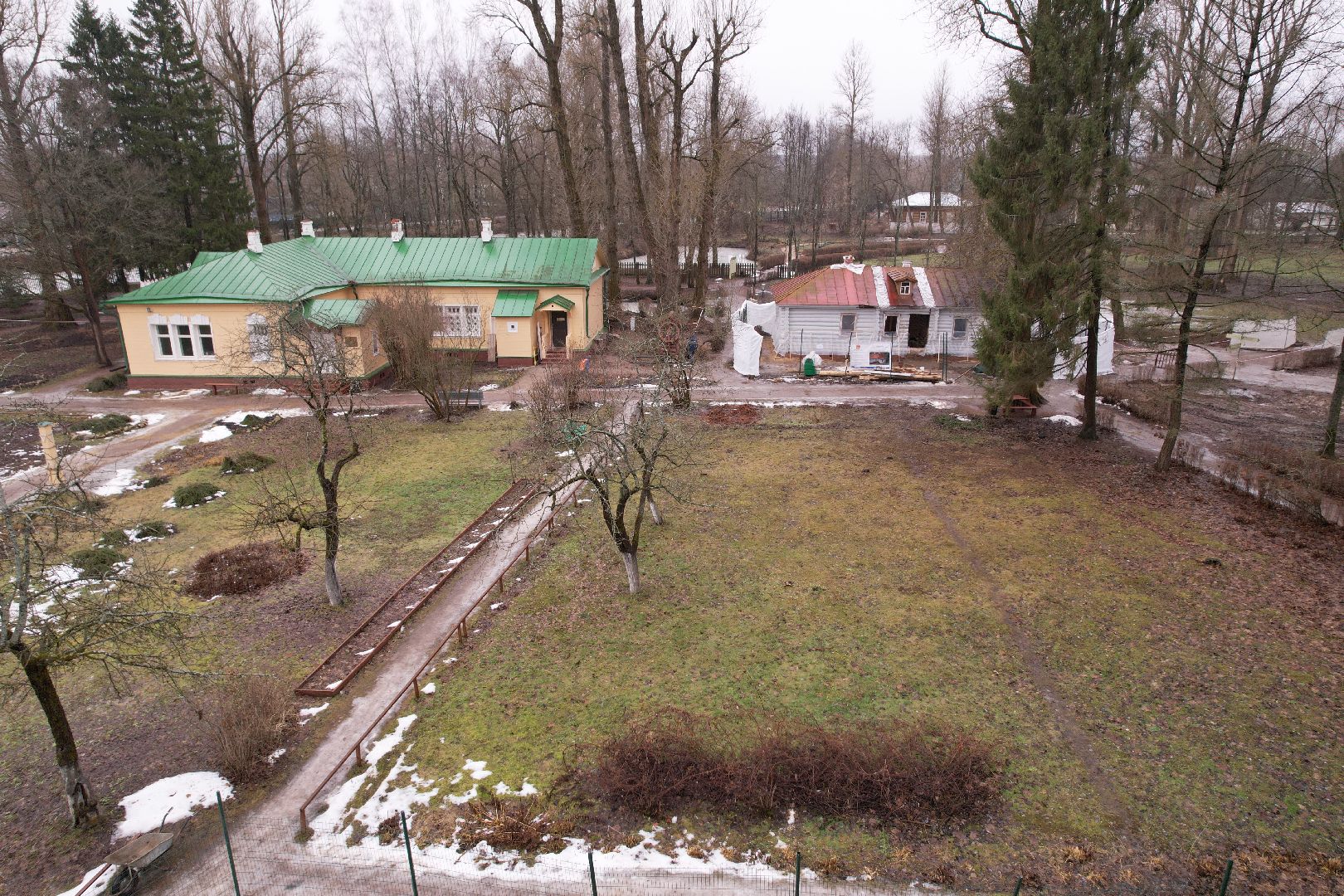 видео с коптера, чехов, музей-заповедник