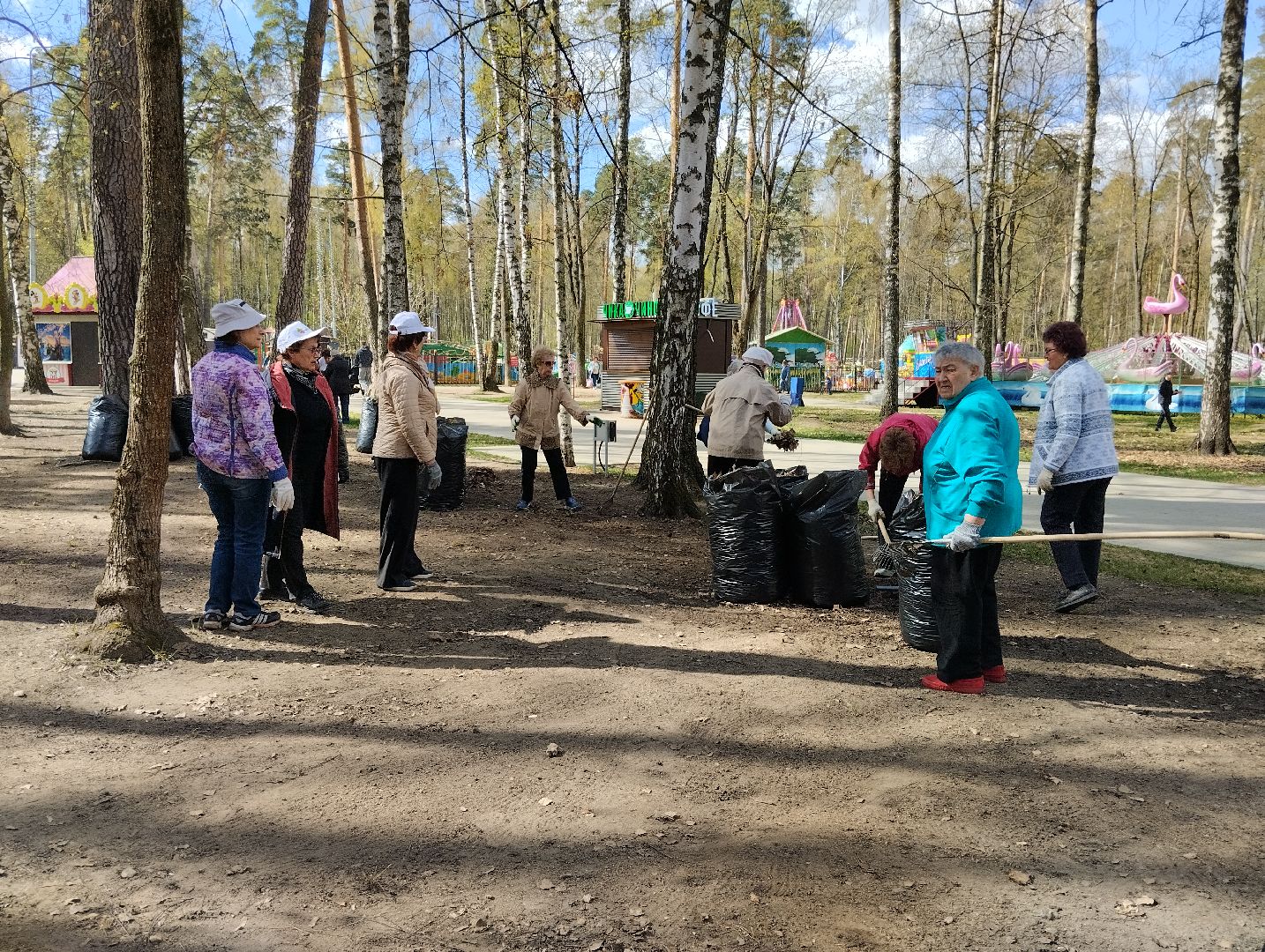 Благоустройство, всероссийский субботник, Ногинск, центральный парк, союз пенсионеров