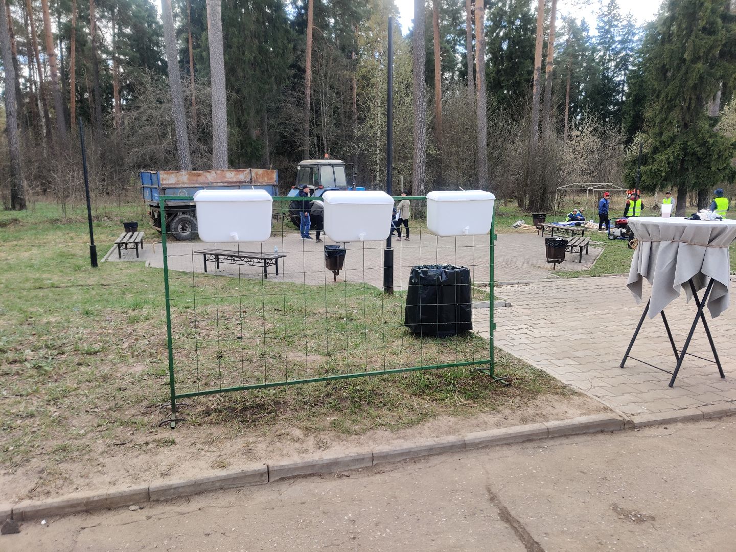 Красноармейск, Пушкинский, субботник, полевая кухня