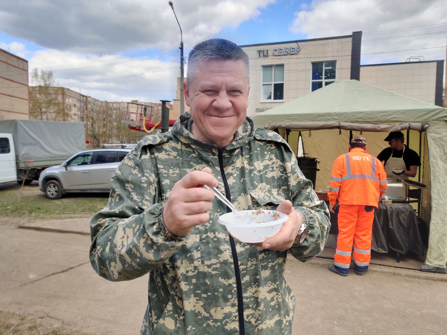 Красноармейск, Пушкинский, субботник, полевая кухня