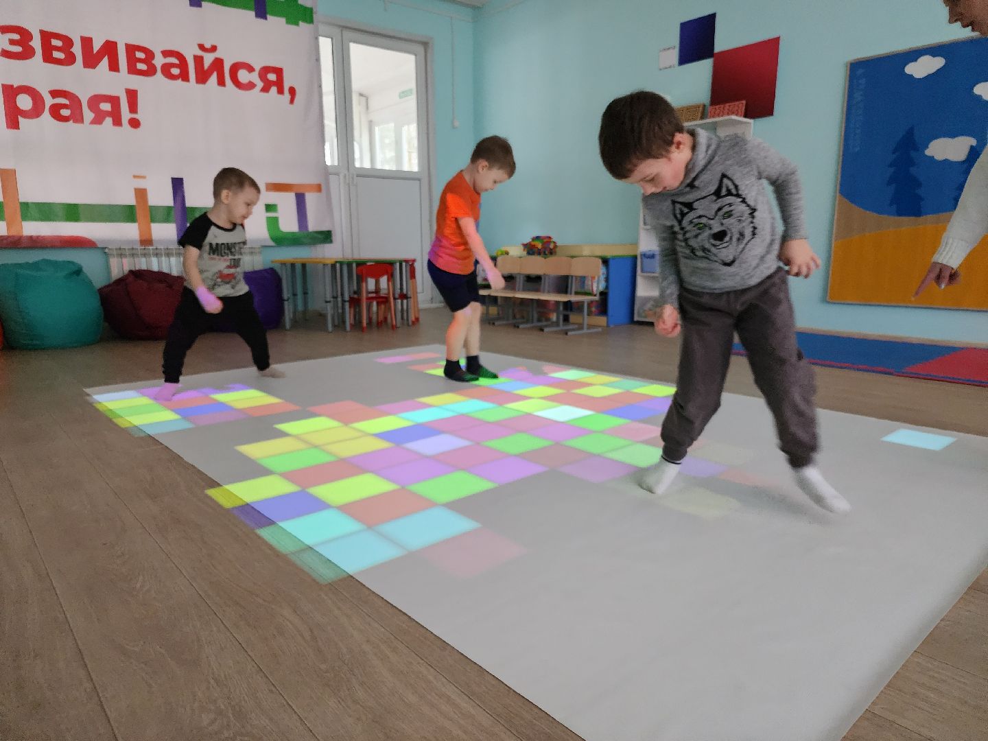 вертикалки, детские сады, орехово-зуево, интерактивный пол, дети,