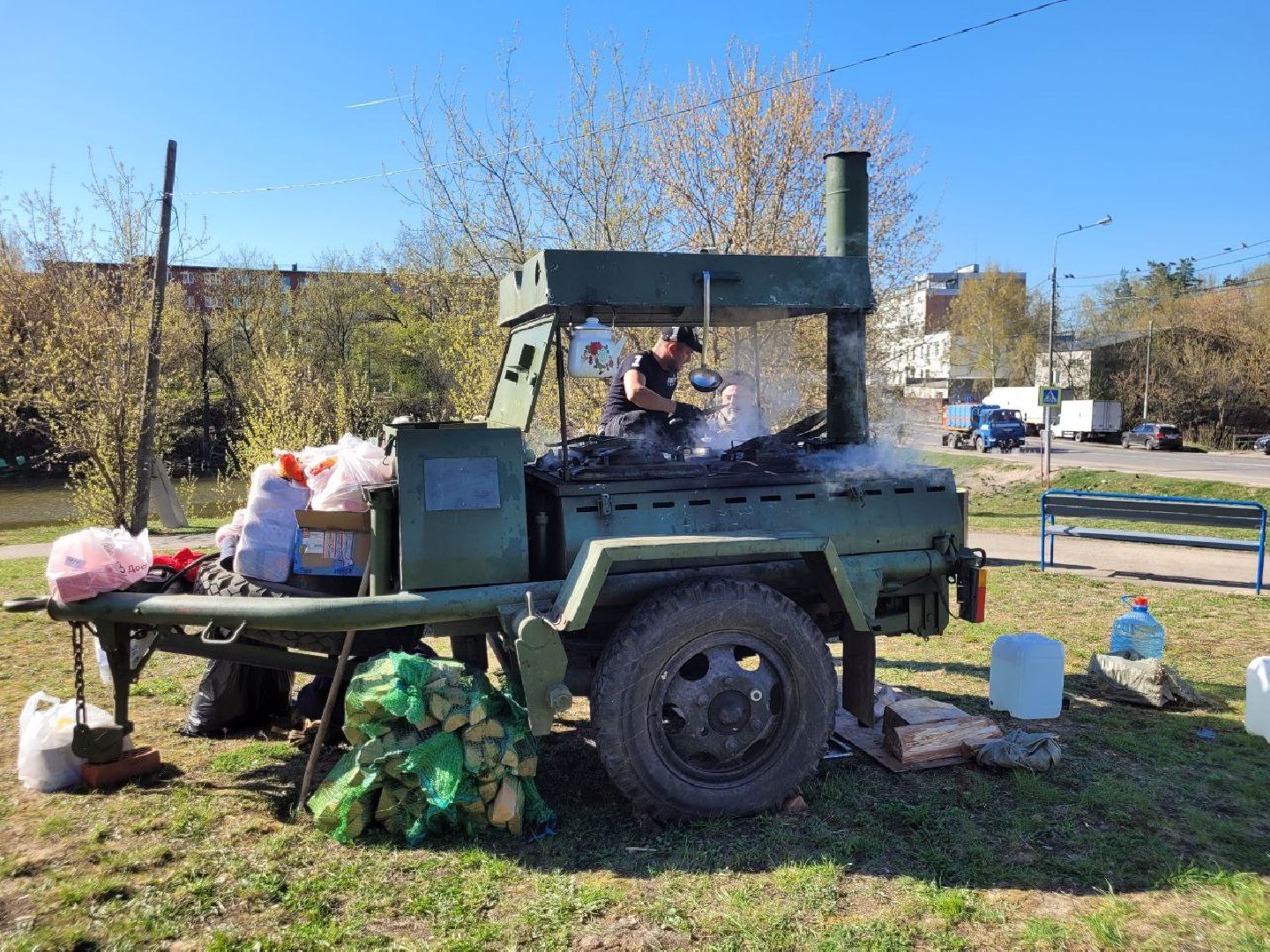 полевая кухня; видное; питание; субботник