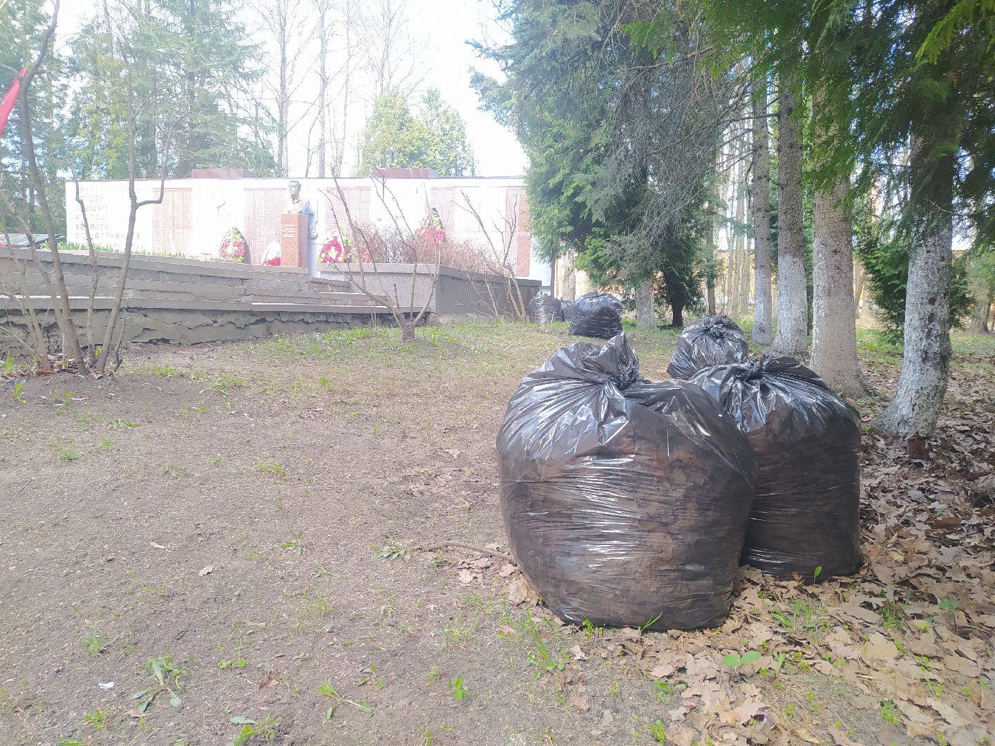 субботник, Дедовск, парк, памятник, уборка, благоустройство