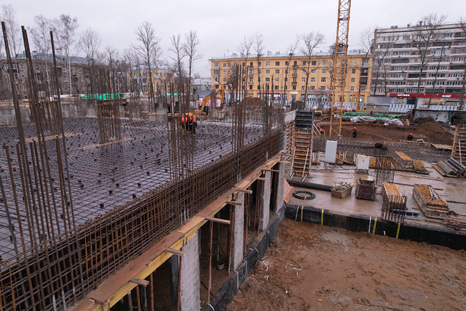 видео с коптера, поликлиника, королёв,