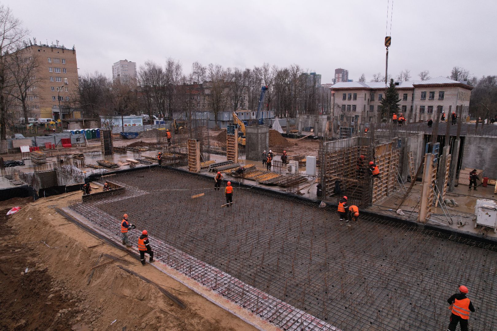 видео с коптера, поликлиника, королёв,