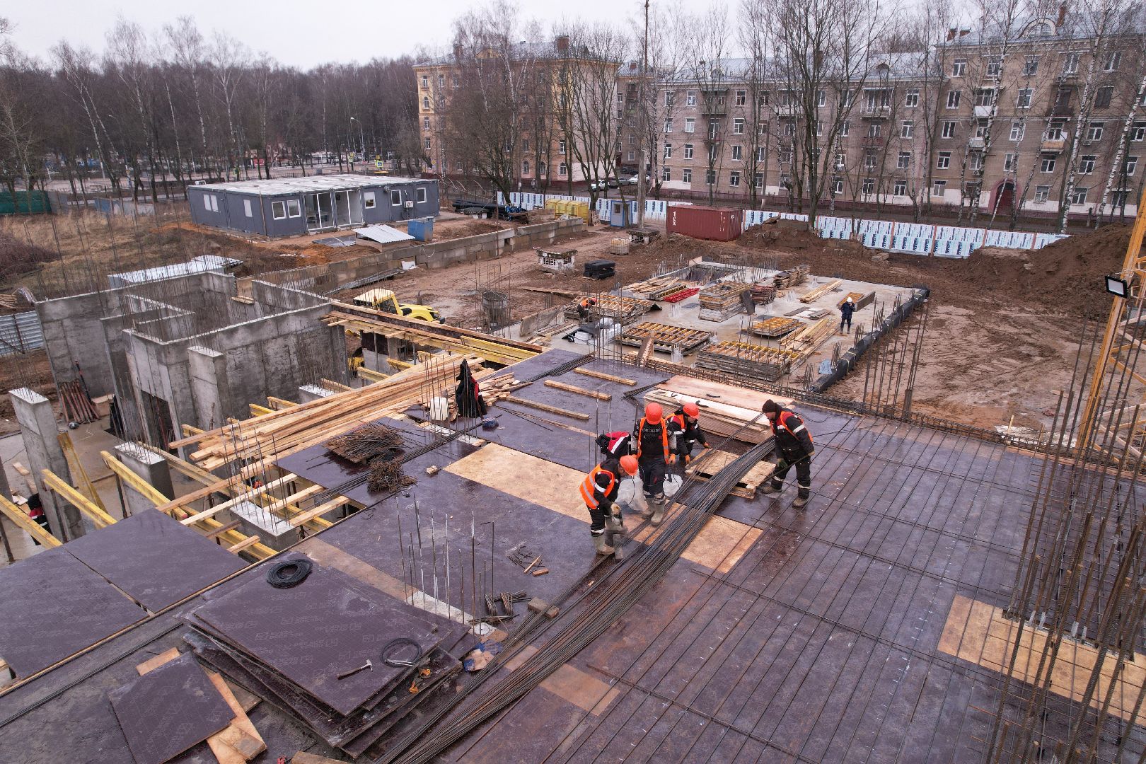 видео с коптера, поликлиника, королёв,