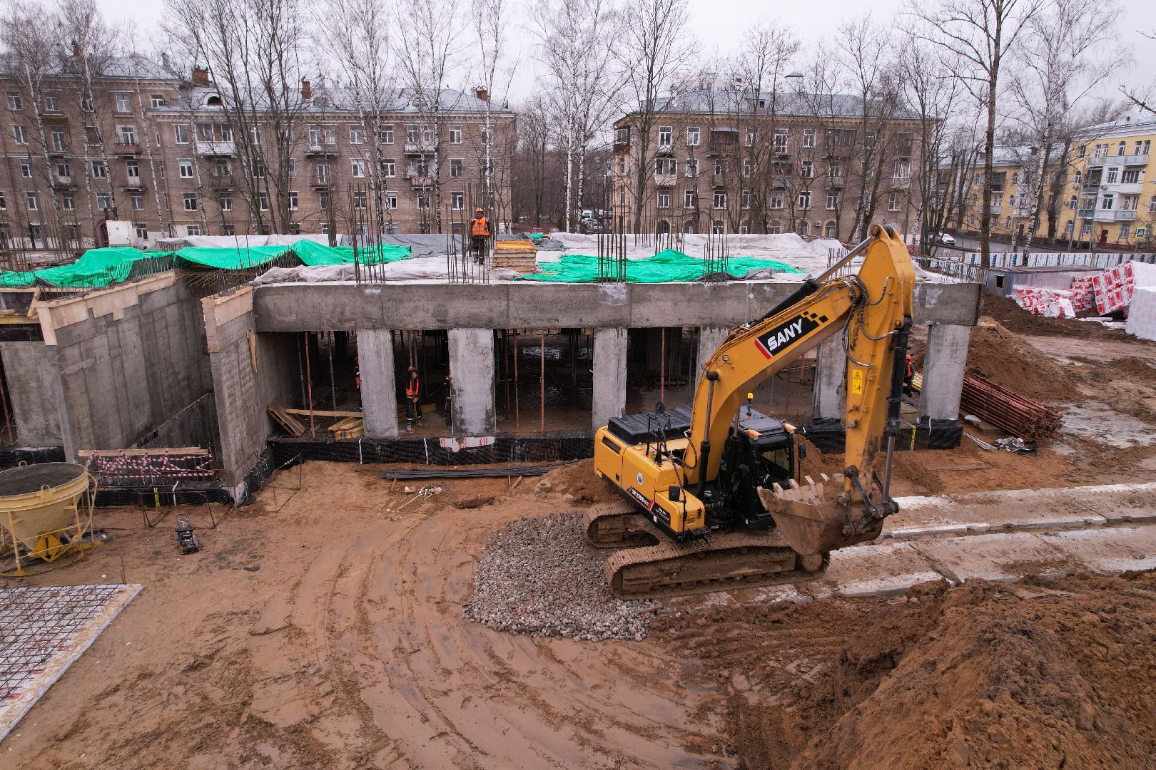 видео с коптера, поликлиника, королёв,