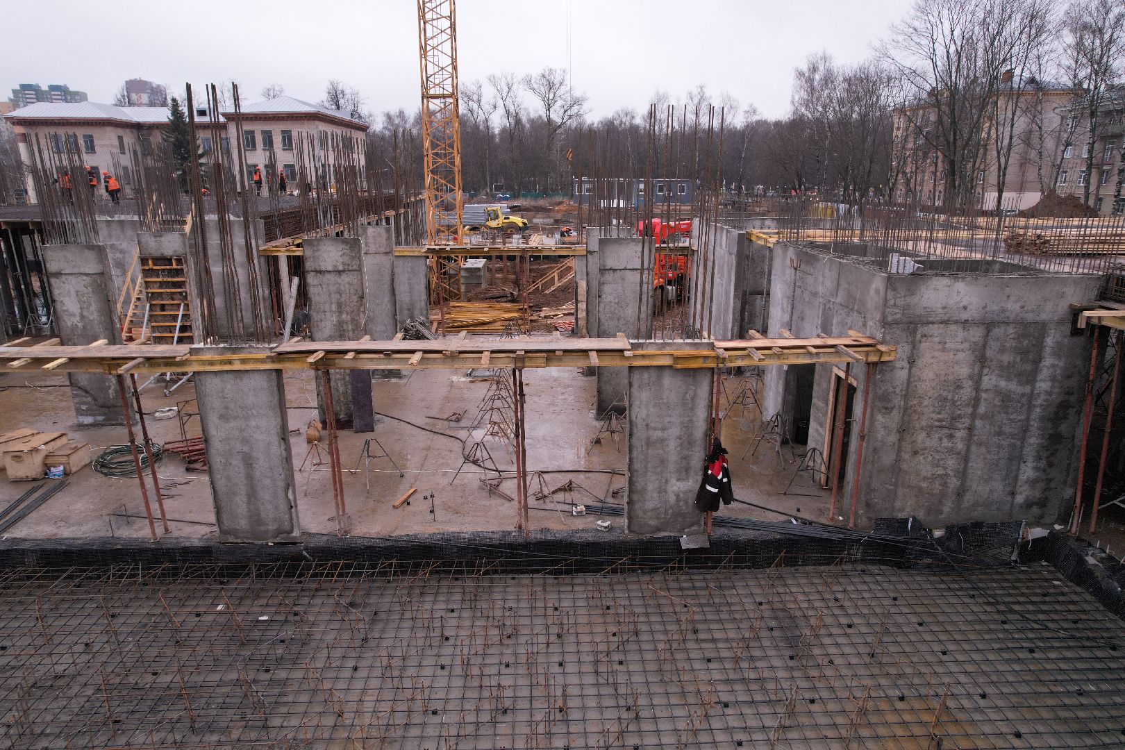 видео с коптера, поликлиника, королёв,