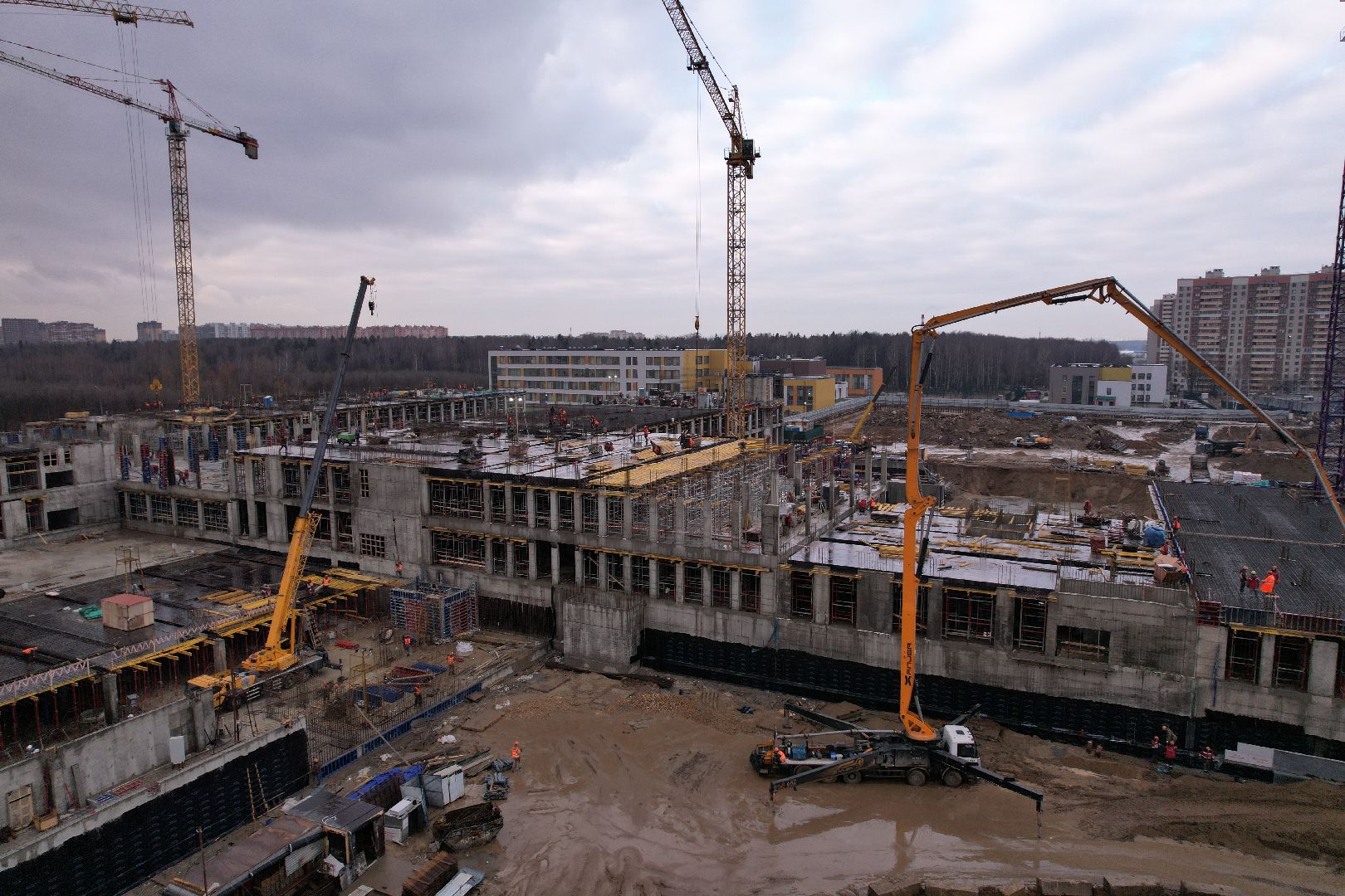 видео с коптера, балашиха, госпиталь,