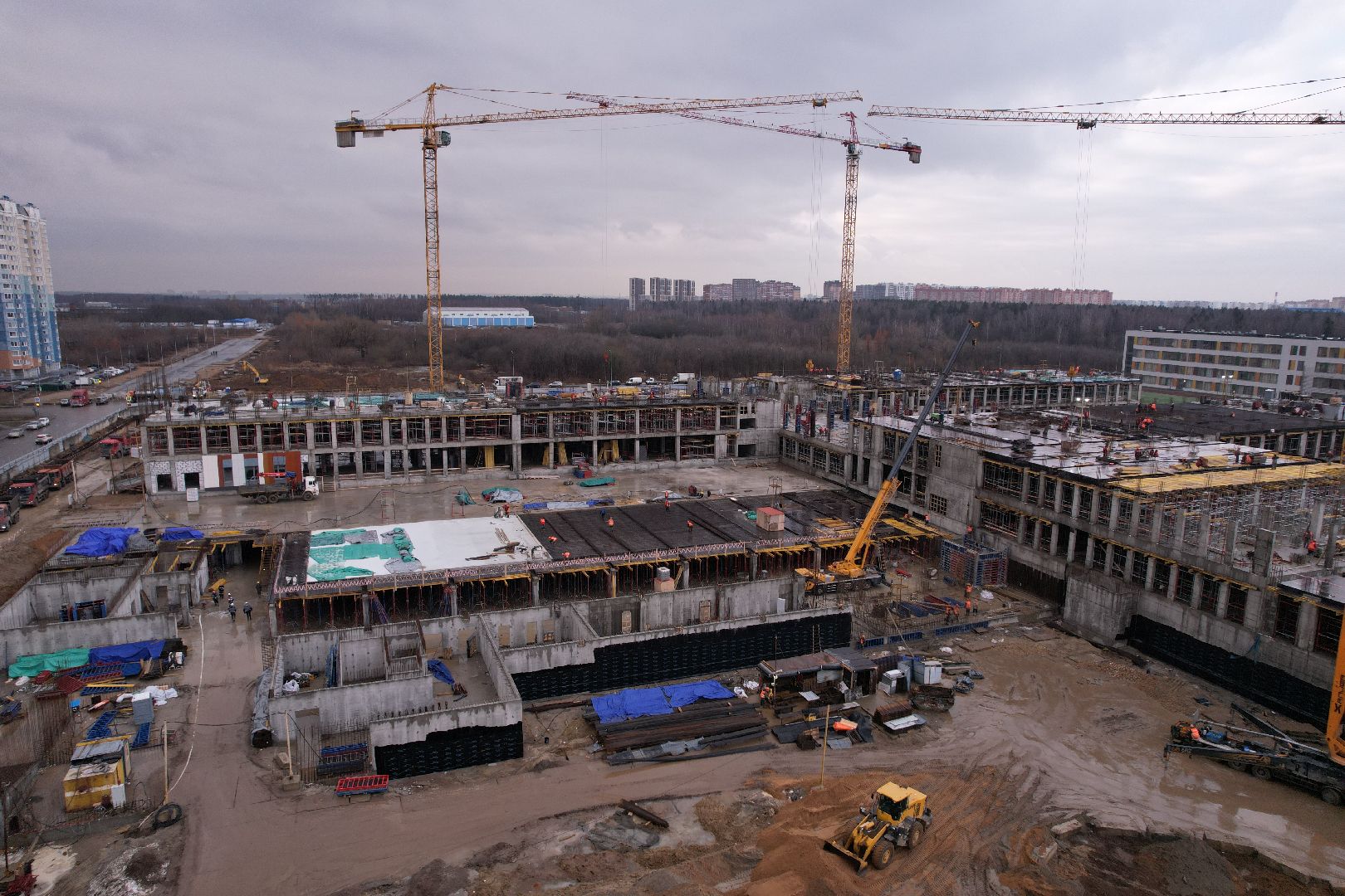 видео с коптера, балашиха, госпиталь,