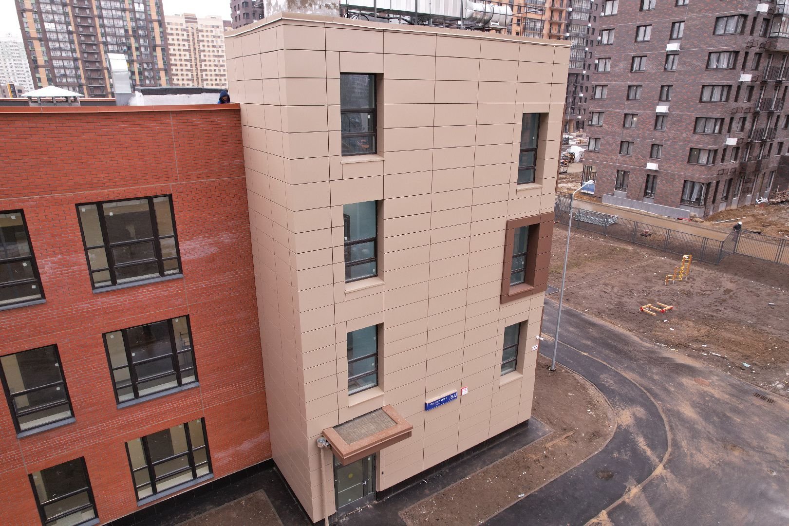 видео с коптера, балашиха, детский сад,