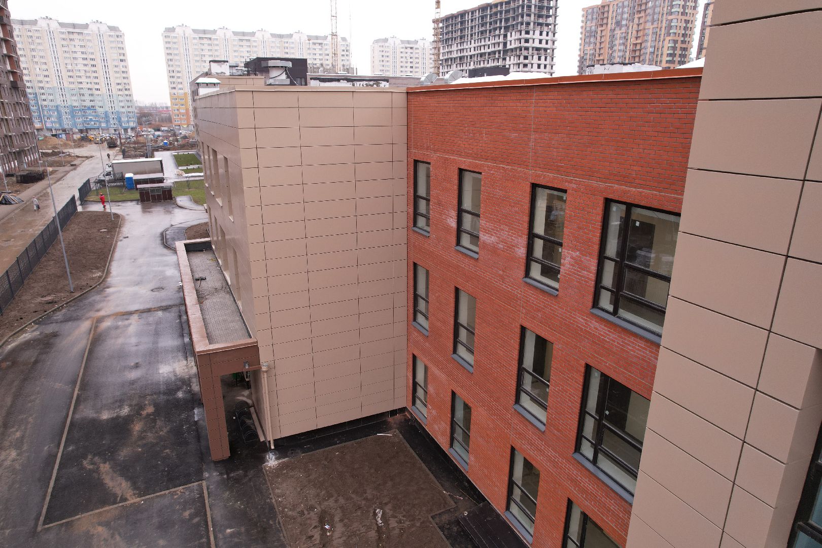 видео с коптера, балашиха, детский сад,