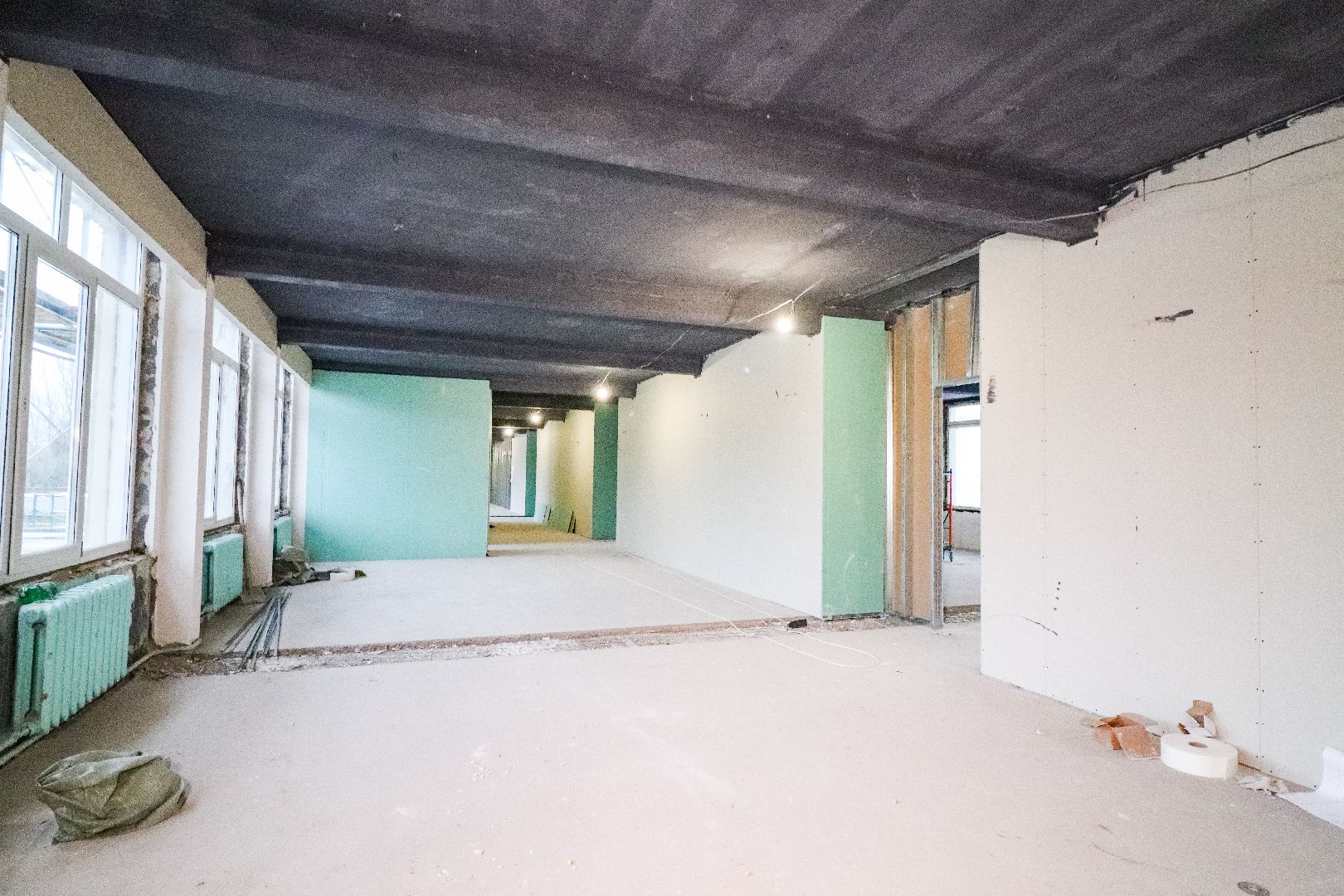 Клин, общество, строительство, стройка школы, вертикалки,