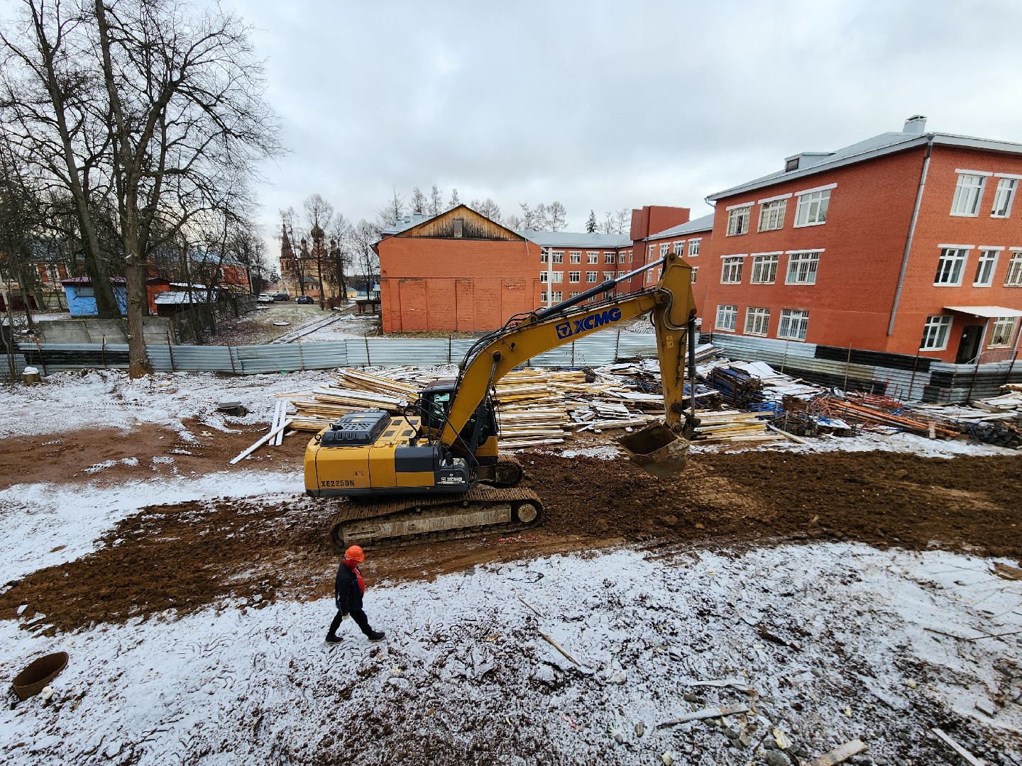 Чехов, поселок Мещерское, психиатрическая больница, лечебный корпус, строительство, реконструкция, временные дороги, обратная засыпка, прокладка дорог, дорожные работы, земляные работы, вертикалки,
