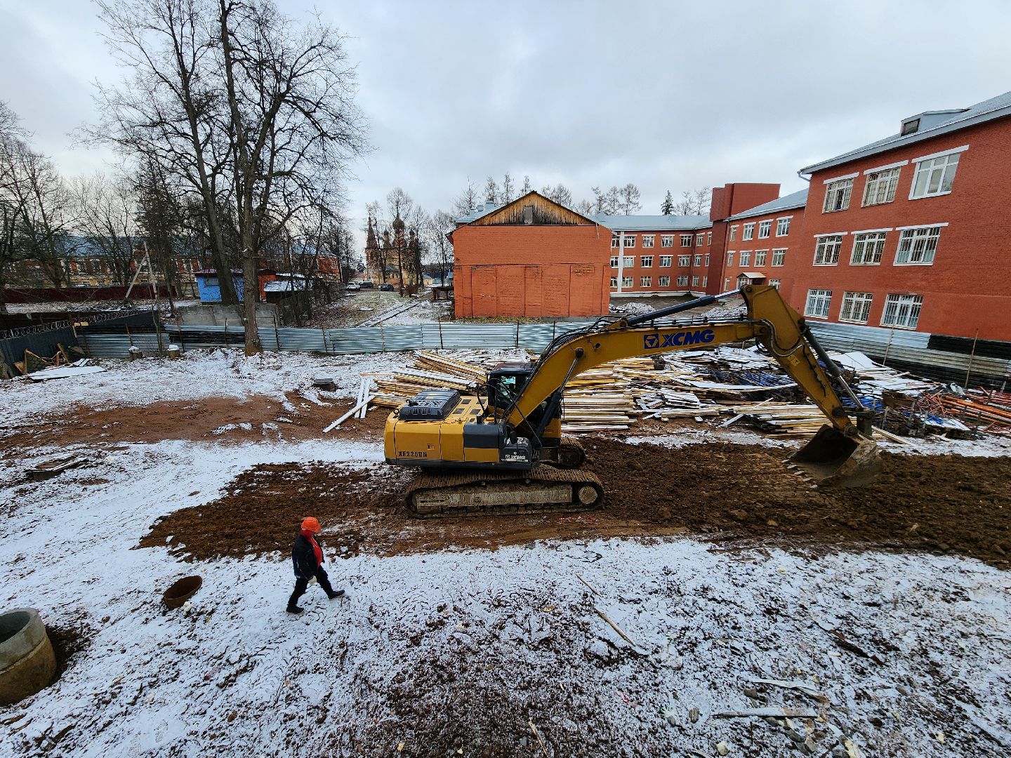 Чехов, поселок Мещерское, психиатрическая больница, лечебный корпус, строительство, реконструкция, временные дороги, обратная засыпка, прокладка дорог, дорожные работы, земляные работы, вертикалки,