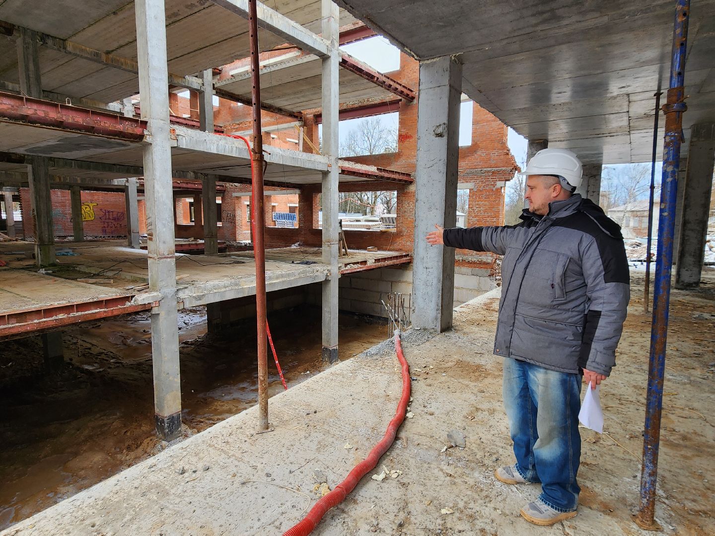 Чехов, поселок Мещерское, психиатрическая больница, лечебный корпус, строительство, реконструкция, временные дороги, обратная засыпка, прокладка дорог, дорожные работы, земляные работы, вертикалки,