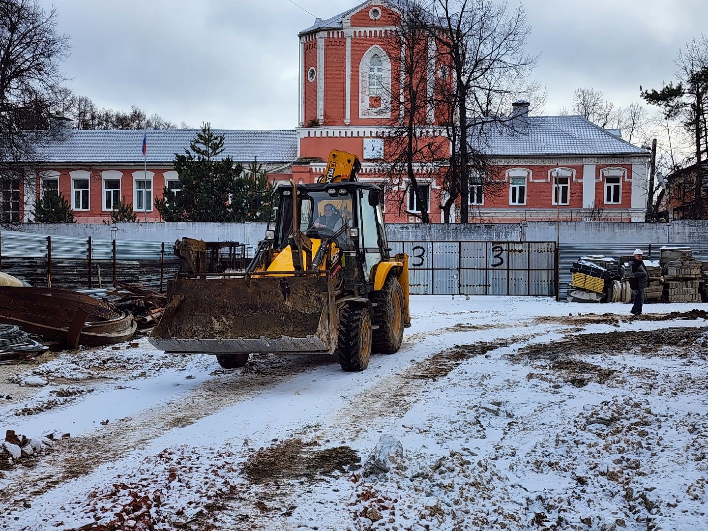 Чехов, поселок Мещерское, психиатрическая больница, лечебный корпус, строительство, реконструкция, временные дороги, обратная засыпка, прокладка дорог, дорожные работы, земляные работы, вертикалки,