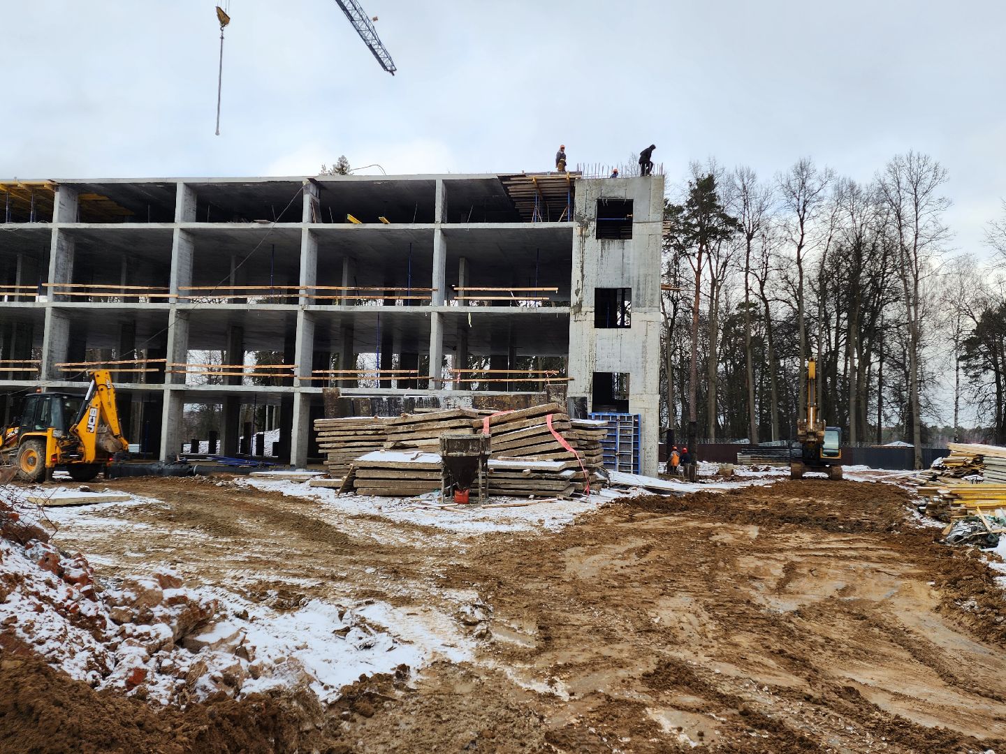 Чехов, поселок Мещерское, психиатрическая больница, лечебный корпус, строительство, реконструкция, временные дороги, обратная засыпка, прокладка дорог, дорожные работы, земляные работы, вертикалки,