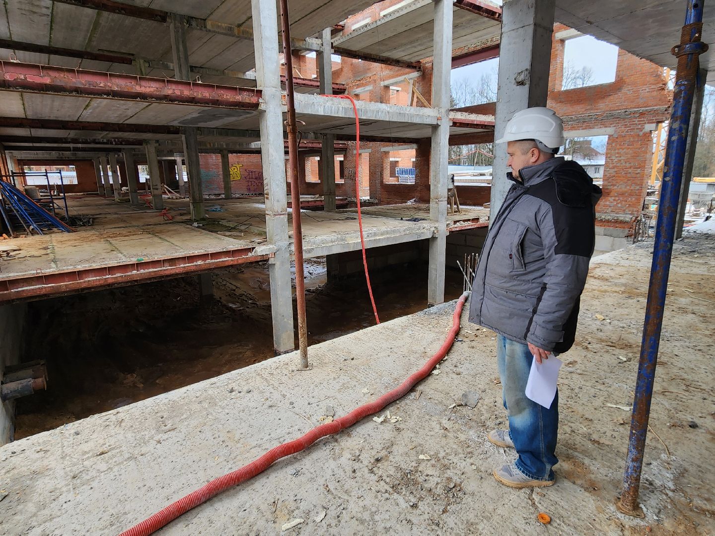 Чехов, поселок Мещерское, психиатрическая больница, лечебный корпус, строительство, реконструкция, временные дороги, обратная засыпка, прокладка дорог, дорожные работы, земляные работы, вертикалки,