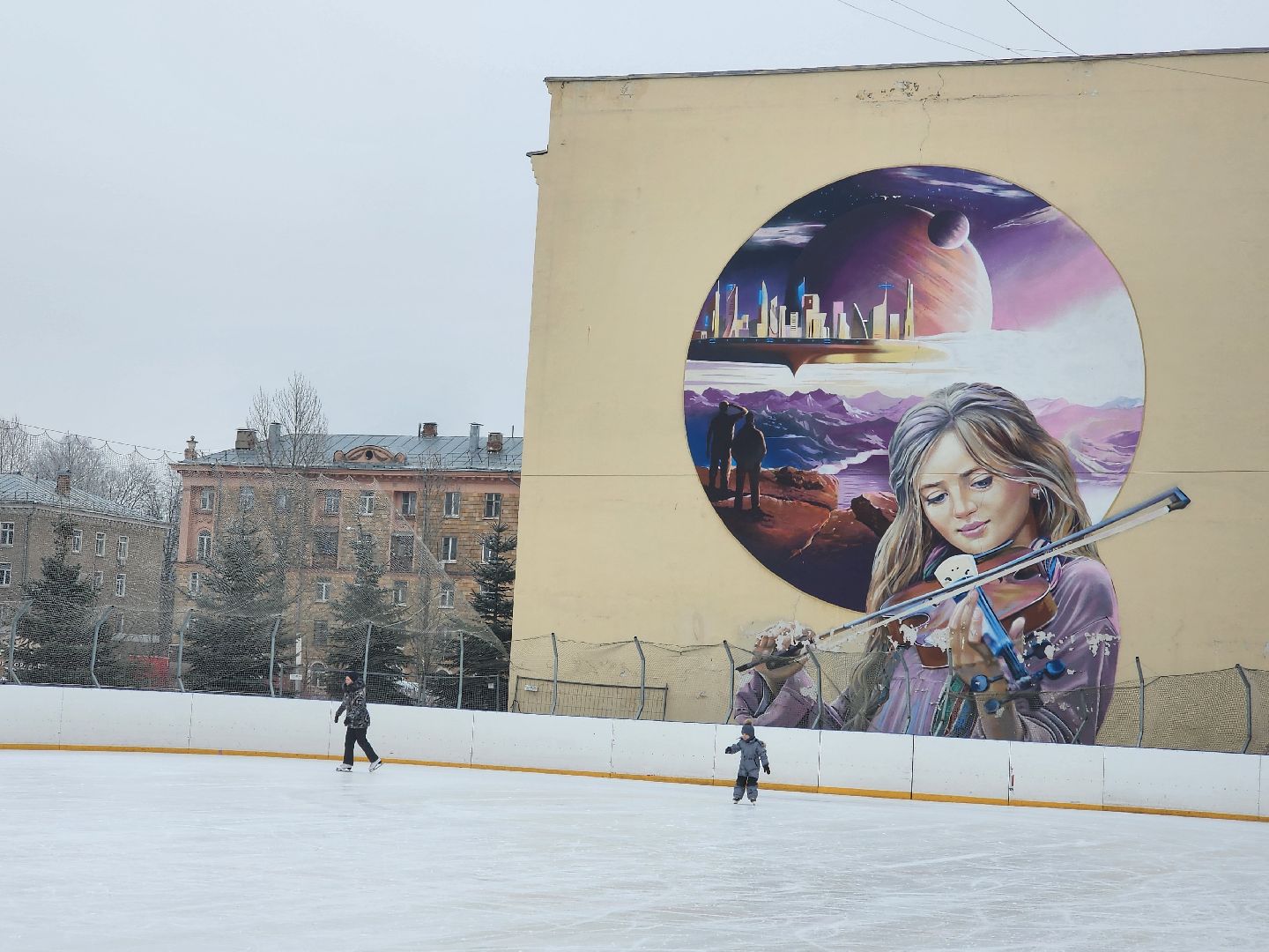 вертикалки, королёв, лед, каток, зима,