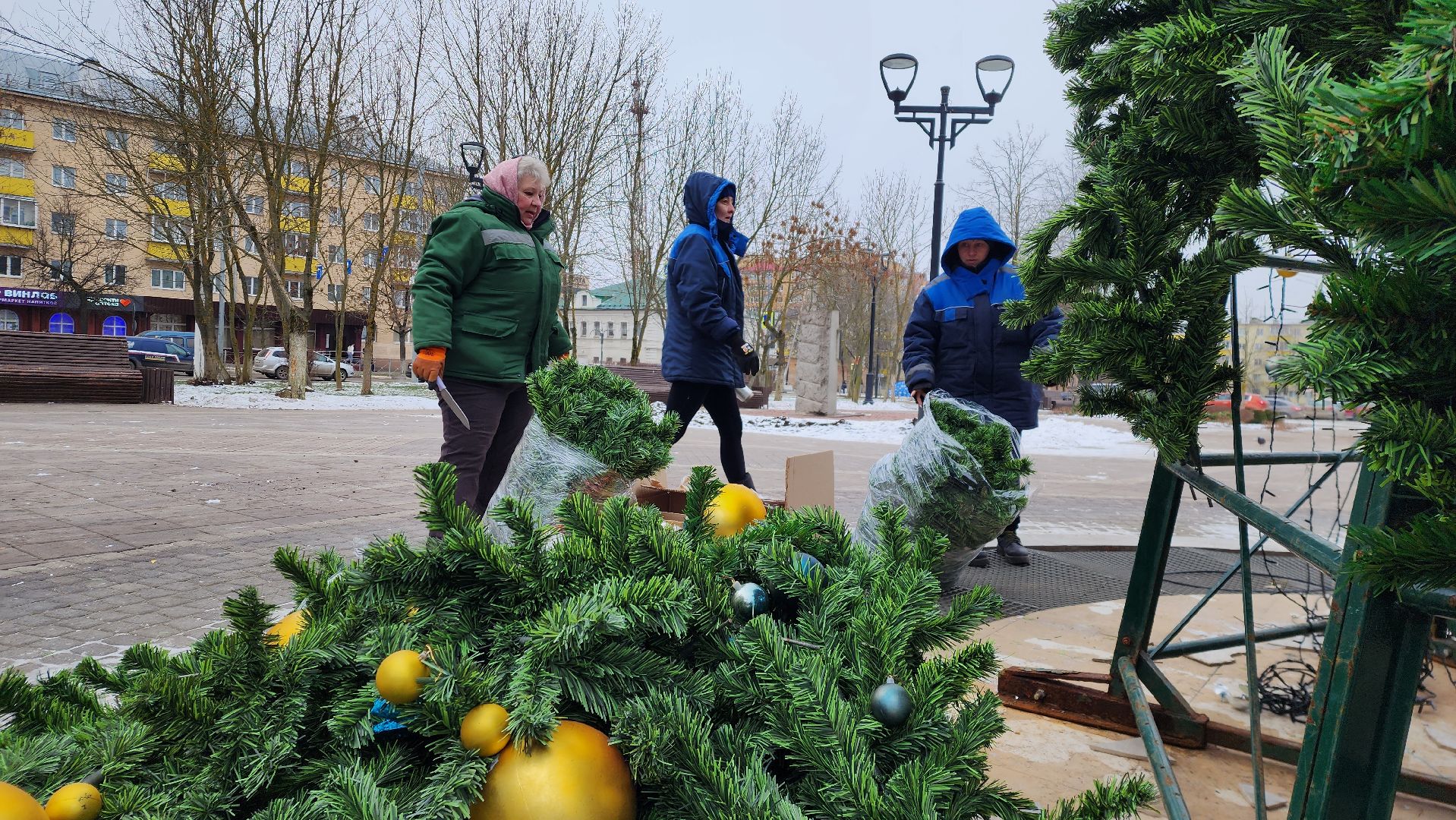истра, благоустройство, демонтаж елок, вертикалки,