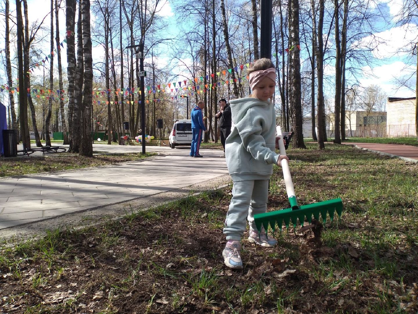 благоустройство, парк, субботник, Лосино-Петровский