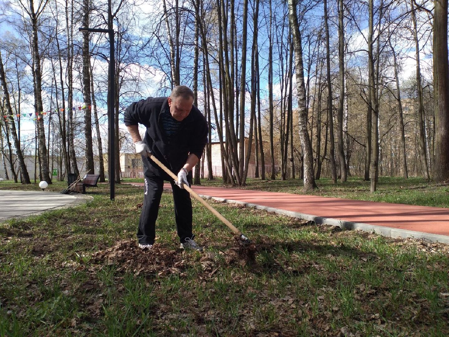 благоустройство, парк, субботник, Лосино-Петровский