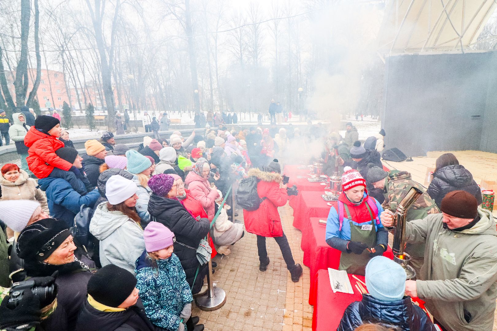 Клин, общество, культура, зима в подмосковье, фестивали, самовары, вертикалки,
