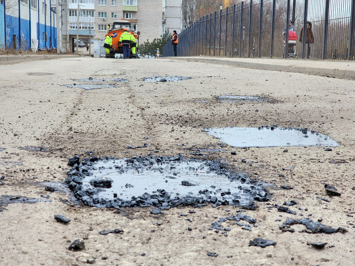 Луховицы, ямочный ремонт дорог, вертикалки