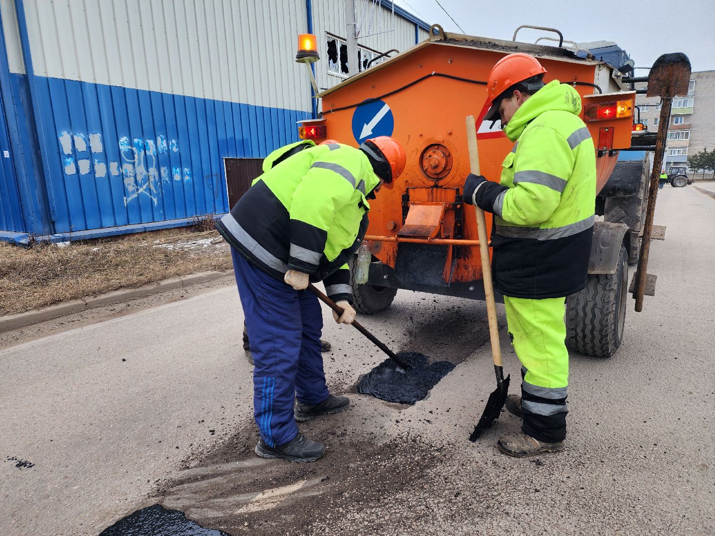 Луховицы, ямочный ремонт дорог, вертикалки