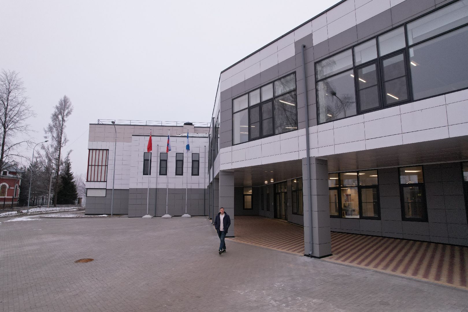 видео с коптера, Физико-математический лицей, сергиев посад,