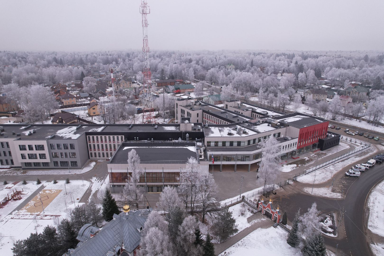 видео с коптера, Физико-математический лицей, сергиев посад,