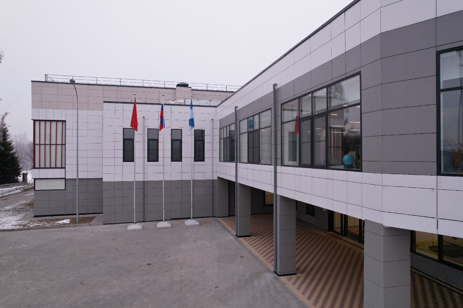 видео с коптера, Физико-математический лицей, сергиев посад,