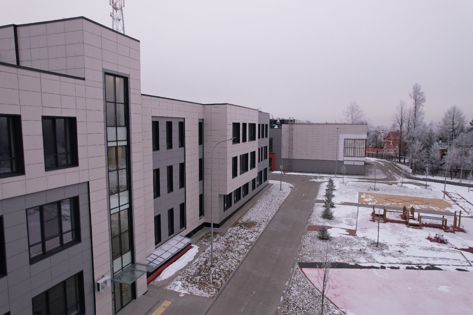 видео с коптера, Физико-математический лицей, сергиев посад,