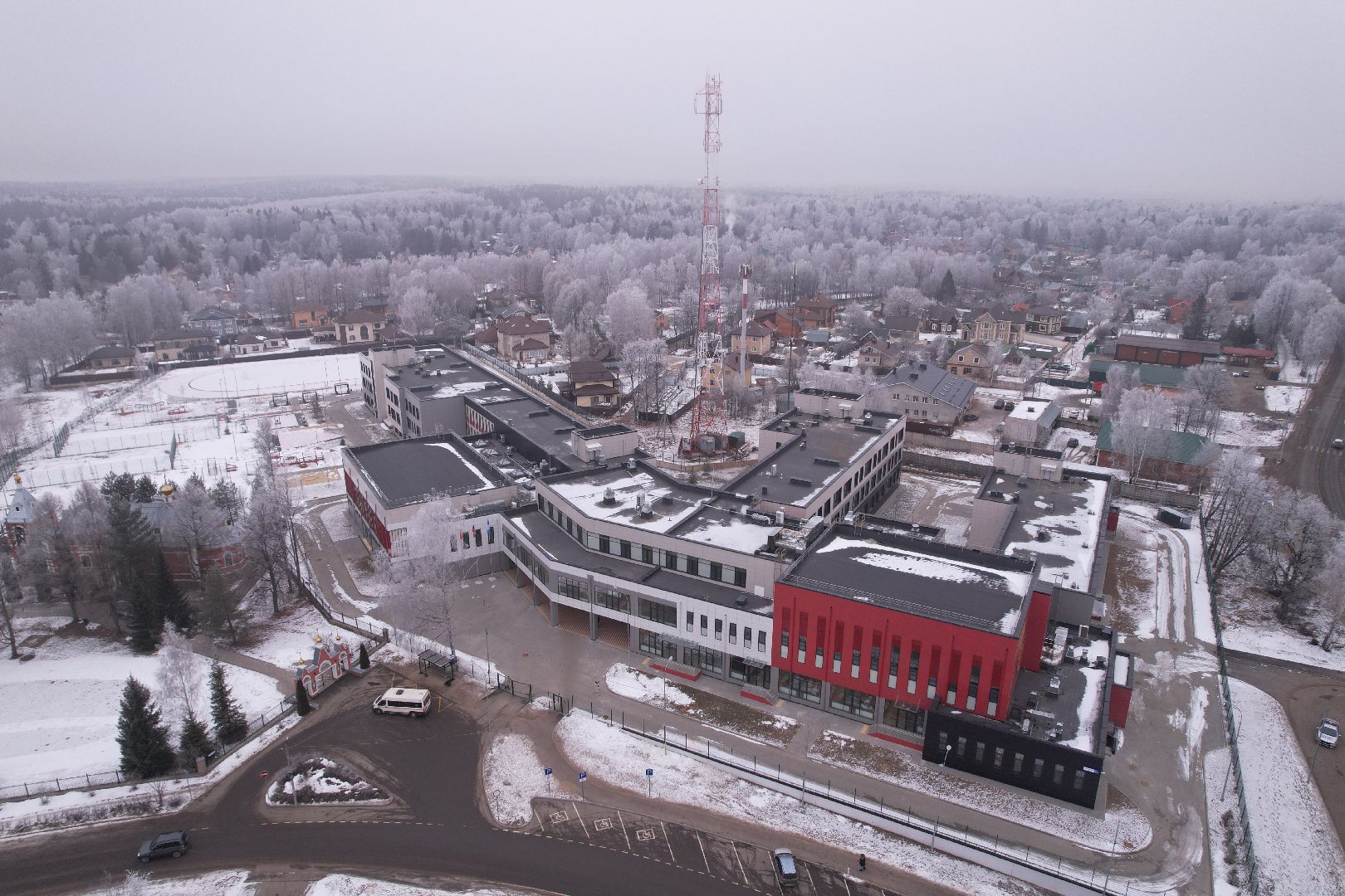видео с коптера, Физико-математический лицей, сергиев посад,
