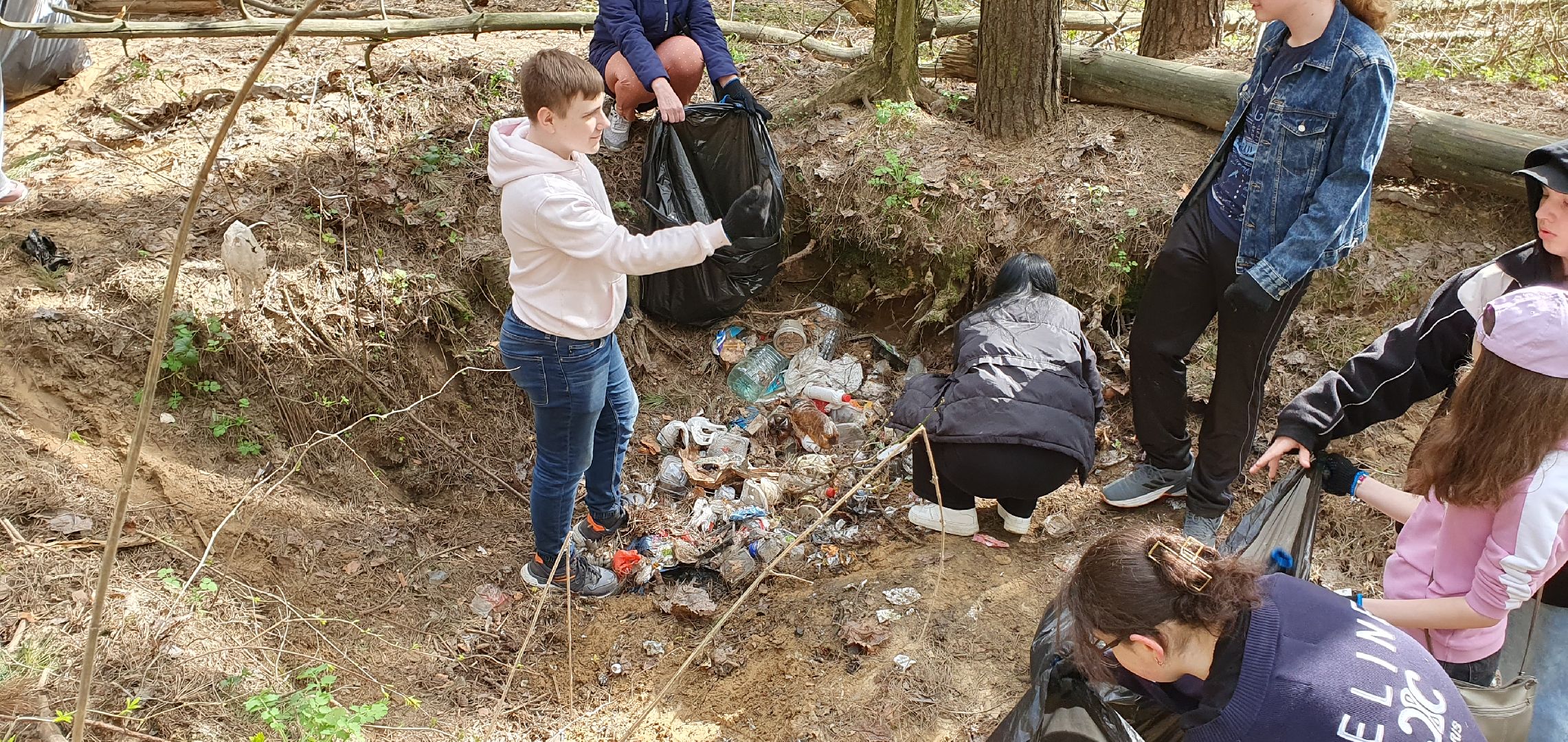 уборка, школьники, субботник, мусор, Котельники