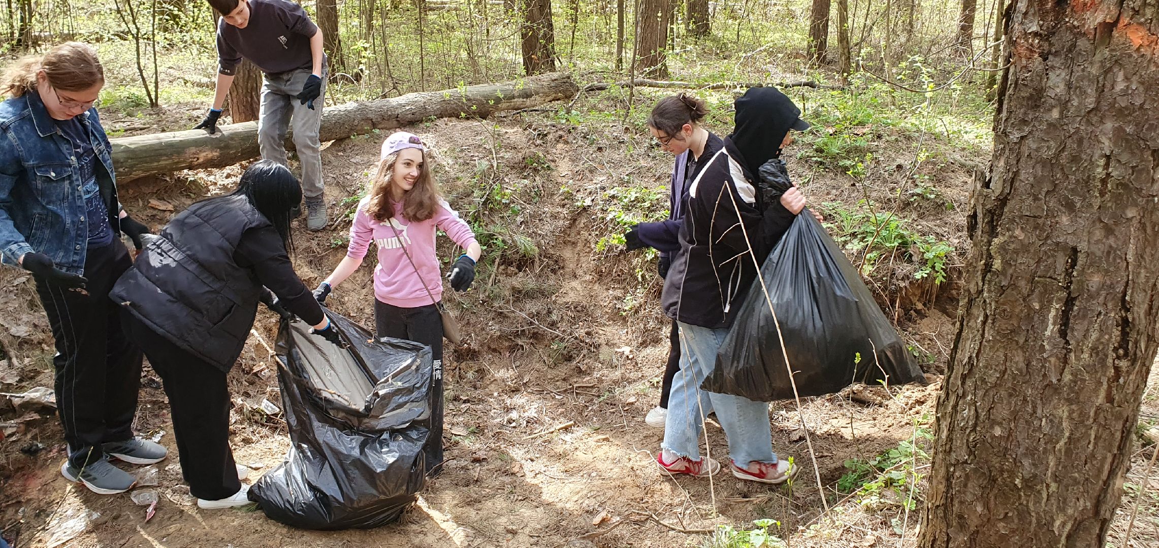 уборка, школьники, субботник, мусор, Котельники