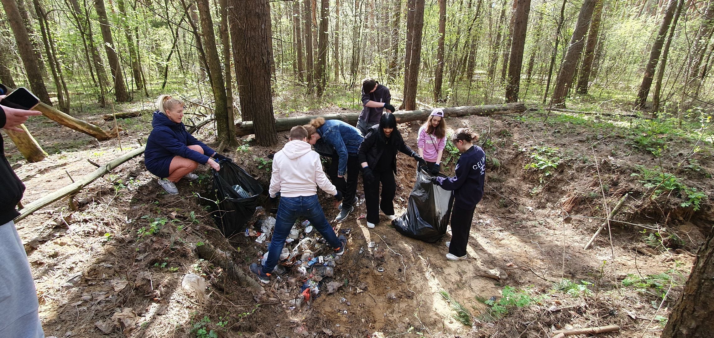 уборка, школьники, субботник, мусор, Котельники