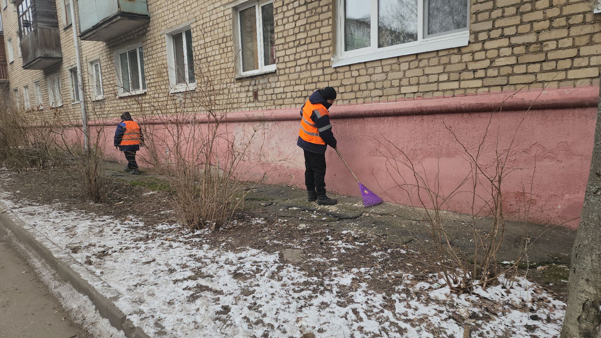 вертикалки, пушкино, уборка двора, коммунальное предприятие, урны для мусора,