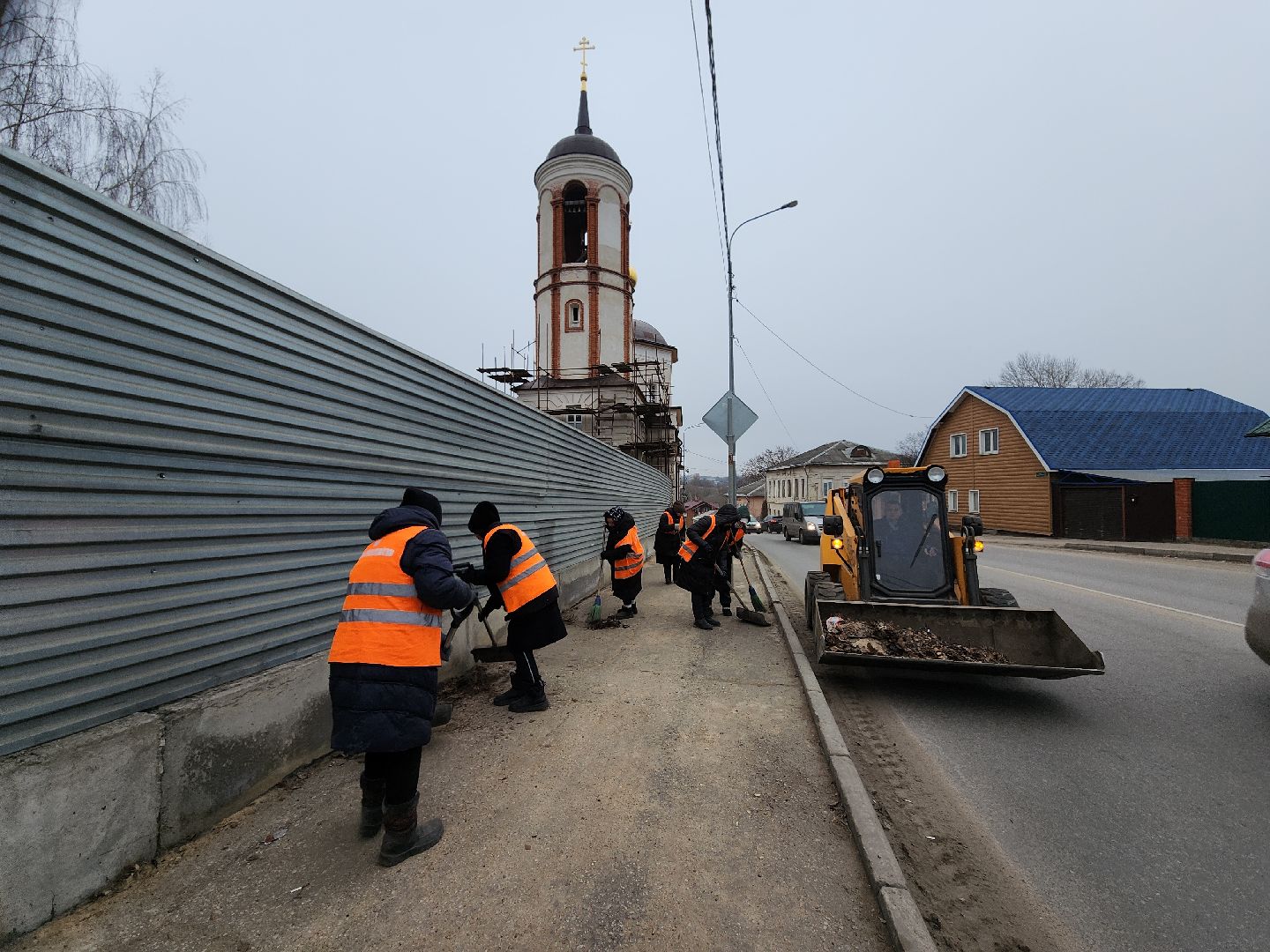 серпухов, подмосковье, уборка улиц, вертикалки,