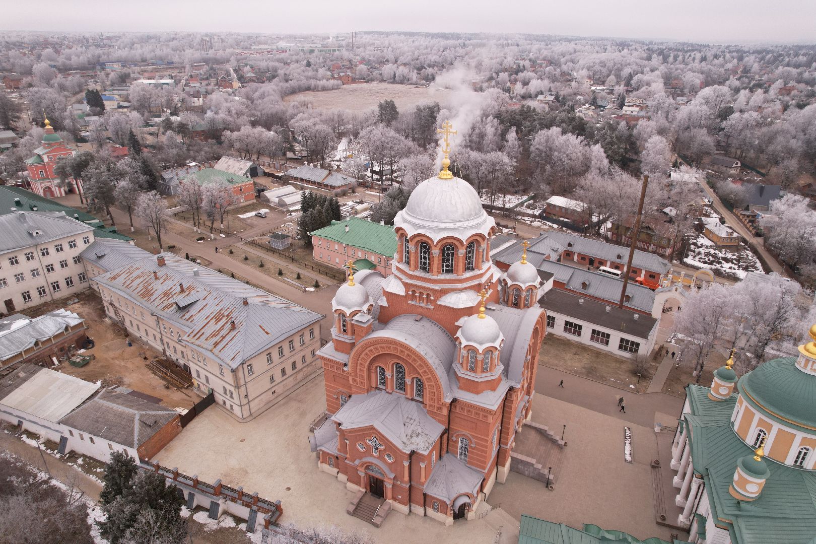 видео с коптера, женский монастырь, хотьково, школа-пансион,