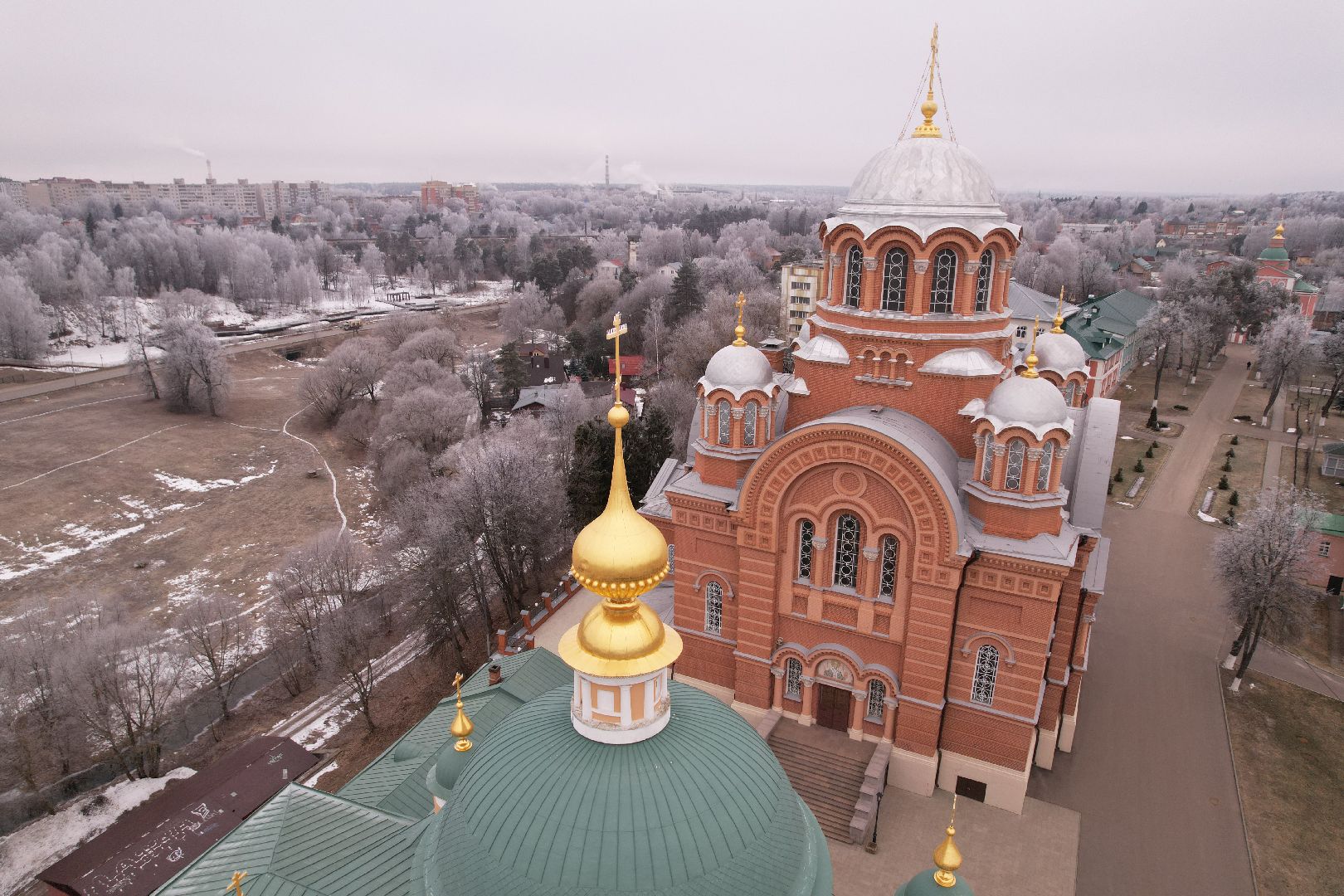 видео с коптера, женский монастырь, хотьково, школа-пансион,