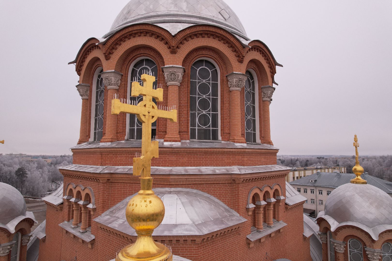 видео с коптера, женский монастырь, хотьково, школа-пансион,