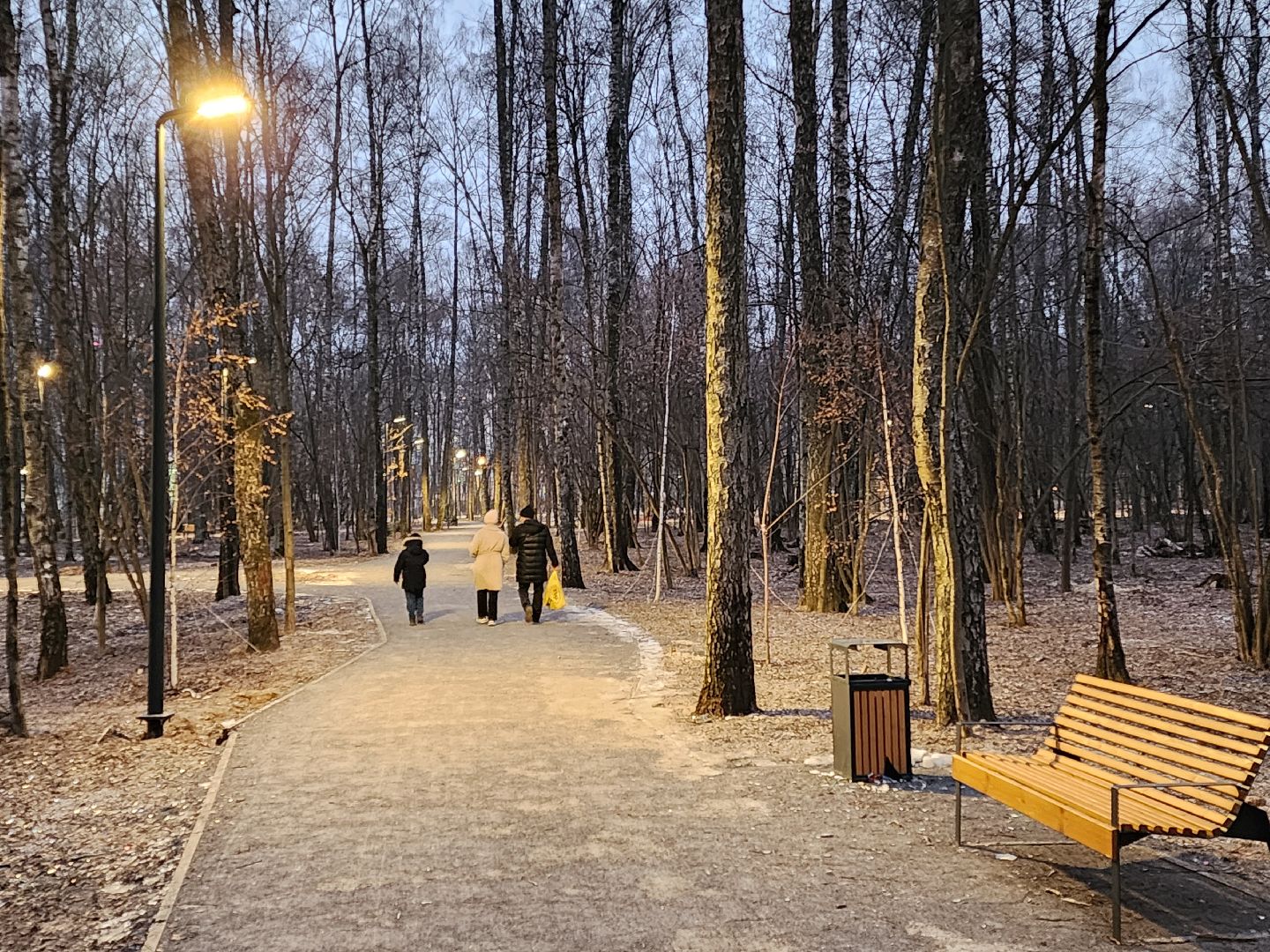 Чехов, микрорайон Губернский, лесопарк, строительство, благоустройство, наружное освещение, уличное освещение, фонари,