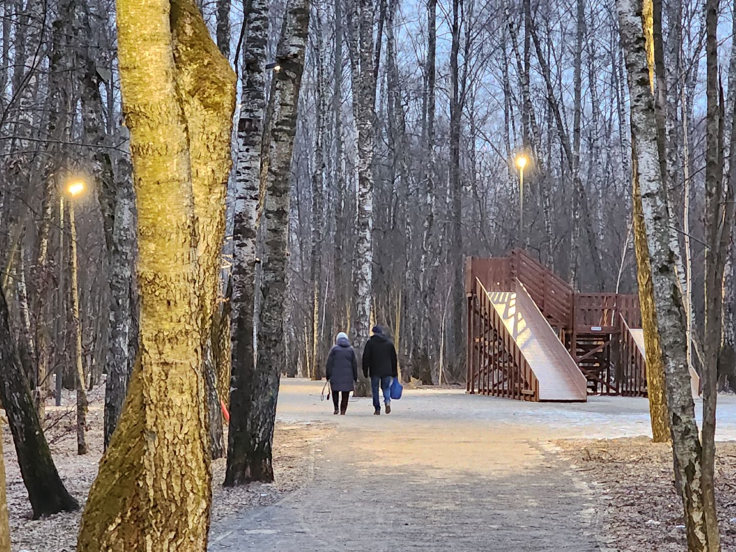 Чехов, микрорайон Губернский, лесопарк, строительство, благоустройство, наружное освещение, уличное освещение, фонари,
